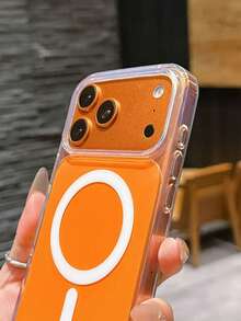 1 pieza Funda de teléfono transparente de cobertura total con diseño minimalista y magnético, compatible con iPhone 17/17 Pro/17 Pro Max, 16/15/14/13/12 Pro Max Plus, anti-caídas y a prueba de golpes, funda de teléfono transparente híbrida clásica