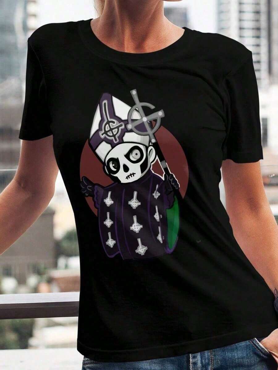 Camisa de banda fantasma verano - Negro - Ver 1