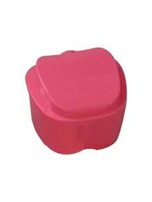 苹果形塑料假牙收纳盒，带滤篮和盖子，方便清洁和存放假牙。便携式假牙容器，防漏设计，适合男女旅行、浴室、宿舍及日常使用。牙科器械旅行必备浴室配件。 - 彩色 - 查看 14