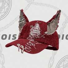 BODERI Wilderness Style Personalized Iron Ring Cowboy Hole Baseball Cap - A Must-Have For Going Out For Parties, Outdoor Climbing, Camping And Cycling HC0N - Burgundy - Xem 6