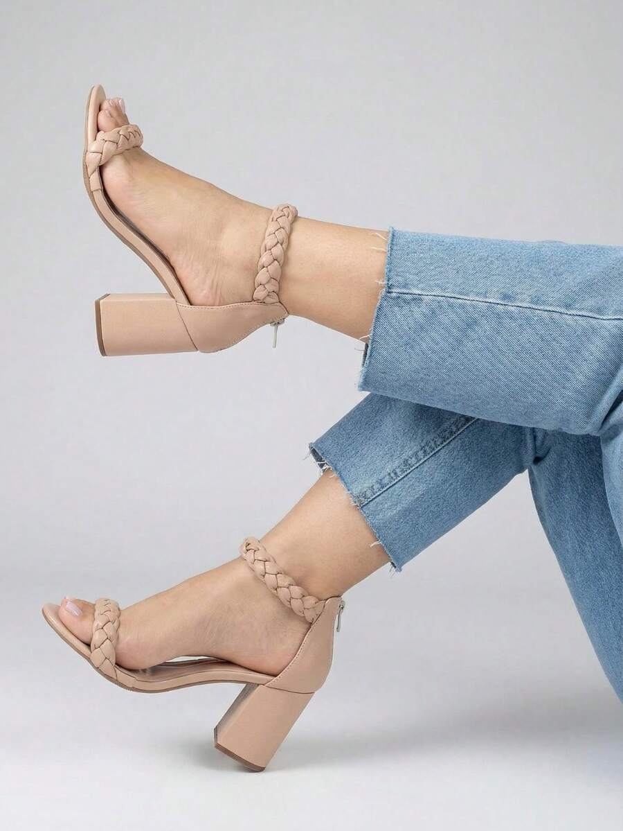 MODARPE Women Heeled Sandals - Beige - View 1