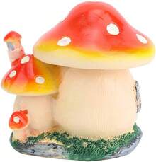 Fdit Planta de macetas en Miniatura Casa de muñecas de Hadas Resina Seta Casa Adorno de jardín Decoración - 1 - Ver 7