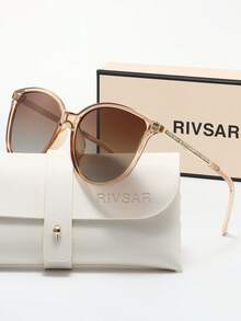 Rivsar 女士时尚偏光水钻猫眼圆形太阳镜，采用TAC材质，轻便耐用，适合驾驶、户外活动、派对、优雅场合、摄影、旅行、休闲等，是送给男士和女士的理想礼物（生日、情人节、夏季、婚礼、斋月），日常及特殊场合皆宜，时尚镜框，佩戴舒适，简约百搭，男女皆宜，高端品牌节日礼品精品太阳镜。 - 彩色 - 查看 13