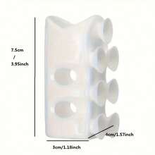 2 piezas/Soporte ajustable para cabezal de ducha con ventosa de silicona - Estante montado en la pared para accesorios universales de baño, accesorios de baño, herramientas de baño - Blanco - Ver 5