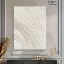 1pc, Simple And Advanced Abstract White Painting, Abstract Painting Pure White Painting For Home Entrance, Living Room, Office, Tea Room, Reception, Office, No Frame