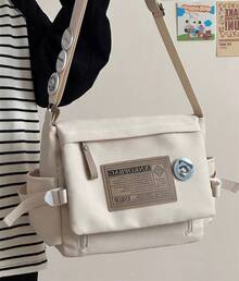 New Fashion Women's Crossbody And Shoulder Bags, Large Tote Bag, Student Gift - trắng - Xem 1