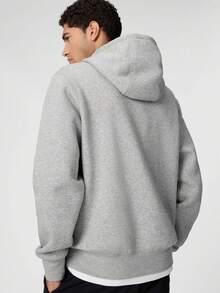 Calle capucha masculina de moda, moda casual, estilo casual vintage, algodón blando, tamaño excesivo, cómodo para el uso cotidiano - Gris - Ver 2