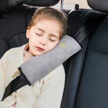 1pc Safety Seat Belt Pillow, Car Belt Plush Breathable Cushion Vehicle Shoulder Protection Best Seller Auto Accessories - Multicolor - View 3
