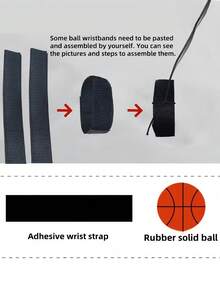 Wrist Bounce Ball With Cord Portable Bouncing Hand Balls Women And Men Wrist-Strap Resistance Ball Hand Exerciser Suitable For Outdoor Sports Fitness Hand Rehabilitation Hand-Eye Exercise Parties Play Events Perfect For Gifts Stress Balls For Adults Workout Equipment Outdoor Sports Accessories - Multicolor - View 4