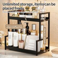 1 pièce Étagère de rangement multifonction pour épices de cuisine, cosmétiques et articles ménagers, organisateur de comptoir pour la cuisine et la salle de bain - Multicolore - Voir 6