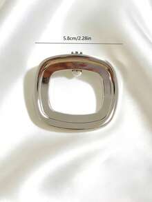 1个可拆卸金属方形鞋夹，奢华优雅，用途广泛，适用于高跟鞋/商务鞋/婚鞋/包包及其他服装配饰