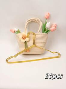 20 chiếc móc treo áo sơ mi bằng nhôm mạ vàng, dài 16,5 inch, kiểu dáng thời trang và bền chắc, nhẹ và cứng cáp, thích hợp cho vest, áo khoác và váy. - mặc định - Xem 11