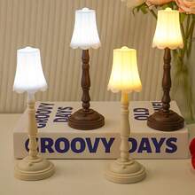 1pc Retro Mini Table Lamp, Vintage Small Night Light, Bedroom Bedside Lamp, Decorative Desk Accessory, Ideal Gift - Multicolor - View 8