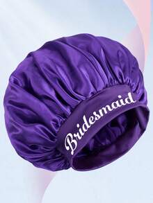 1 bonetă de păr pentru domnișoare de onoare, pentru păr creț, cadouri creative de nuntă pentru domnișoare de onoare, bonetă moale de protecție a părului cu bandă lată pentru somn, utilizare zilnică - poliester, femei, îmbunătățirea buclelor, fără parfum, coafură normală, - Multicolor - Vizualizare 16