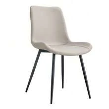 Dining Chairs - Black + Gray + Metal + PU Leather + Set Of 4 - View 9