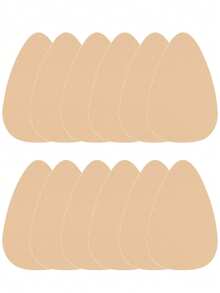 6Pairs Plus Size Invisible Lift Latex Tape Sticky Water Drop Shaped Breast  Strapless Bra Liner, Skin Color/Black/Brown,Suitable For B-D Cup Busty Women,For Deep V Dresses And Backless Clothing. - Nhiều màu - Xem 35