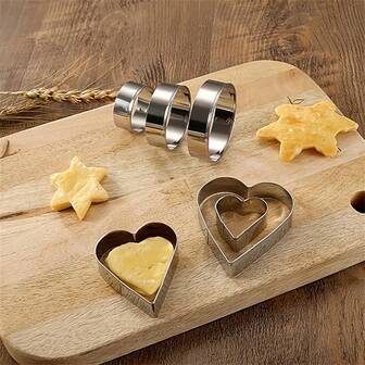 3 piezas de cortadores de galletas con forma de corazón de acero inoxidable, moldes de galletas para el Día de San Valentín, herramientas de repostería de metal, aptas para el Día de San Valentín, bodas, fiestas y otras ocasiones de horneado