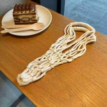 1个手工编织杯套，便携式咖啡杯套，外带饮料套