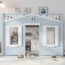 Bed Bases & Foundations - White + Blue + Solid Wood + Medium-density Fiberboard - View 13