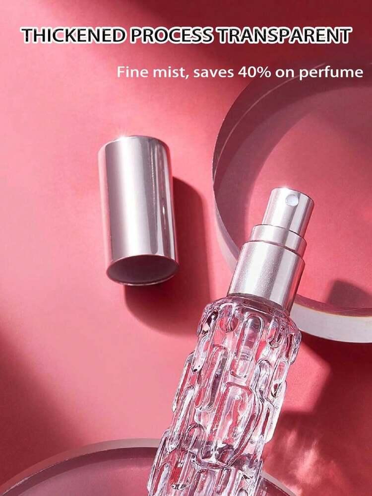4pcs/6pcs Portable DIY Cosmetic Storage Bottles, 10ml Elegant Refillable Transparent Travel Perfume Bottles - Artistic Bottle Caps, Ideal For Toner Storage, Enjoy Beauty Care Anytime Anywhere, Perfect Travel Accessory - Multicolor - View 3