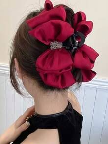 1pc/2pcs Fully Rhinestone Acetate Claw Clip High-End Rhinestone Hair Clip, Hair Claw Hair Accessory, Casual Fall Winter Hair Accessories For Women For Vacation Outfits Woman