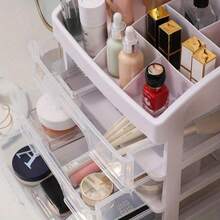Multi-Layer Cosmetic Storage Box Makeup Drawer OrganizerJewelry Nail Polish Makeup Container Desktop Sundries Storage Box - White - View 4
