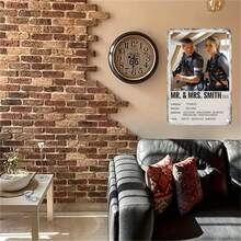 1pc Mr. & Mrs. Smith Aluminum Wall Art Plaque - 2032x3048cm, Vintage Movie Theme Decor Home, Garage, Bar, Cafe - Durable Metal Sign With Classic Movie Poster Design, Metal Wall Art Decor - Màu sắc hỗn hợp - Xem 6