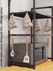 重型可调节可伸缩微波炉架 - 两种型号可选,坚固的金属桌面架,双层设计,节省空间的微波炉及小家电收纳架 - 易于组装的厨房整理架 - 彩色 - 查看 7