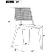 Dining Chairs - Black + Rattan - View 11