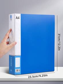 Pochettes transparentes A4, dossiers de bureau et scolaires, protecteurs de documents multicouches transparents, sacs de classement de certificats et documents pour étudiants, dossiers avec poches transparentes, sacs de rangement de matériel d'apprentissage et de copies d'examen, fournitures de rentrée scolaire - Bleu azur - Voir 7