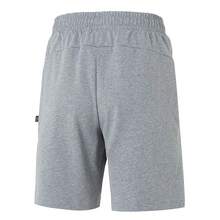 Puma Men's Sports Suit: Cotton Short-Sleeve T-Shirt (ROAD TO UNITY Graphic Tee), Cotton Knit Shorts With Terry Lining (ESS No. 2 Logo Shorts). Suitable For Everyday Wear, Hiking, Jogging, And Training. - White/Gray - View 6