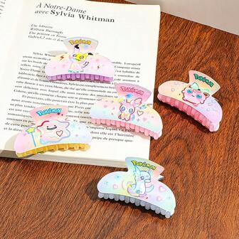pocket monsters Söt hårspänne Kawaii hårklo Hårklo Håraccessoarer Lämplig för hårsortering Alla hjärtans dag-present Utsökt present Mode hårklämmor Höstaccessoarer Hösthårspännen Vinteraccessoarer För semesterkläder Kvinna