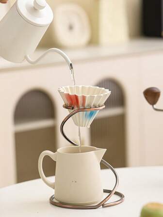 1 Filtro de café cerámico reutilizable, adecuado para cafeteras compartidas, disponible en varios colores, fácil de limpiar, con un diseño de estilo origami para una filtración rápida, ideal para uso doméstico y de oficina.