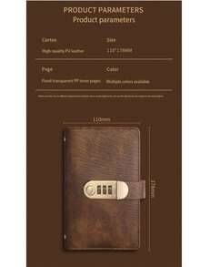 1 件 PU 密码锁鳄鱼纹现金储蓄日记本 - 100 天情侣储蓄挑战套装，多功能便携收纳本，带储物袋。非常适合学生返校或储蓄目标 - 带现金追踪和账单存储功能的理财日记本。 - 彩色 - 查看 12