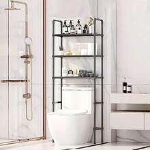 Personalized Bathroom Storage Rack Multi-Layer Space-Saving Organizer Rack Above Toilet - màu đen - Xem 1