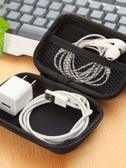 1PC Bohemian Style Multi-Use Storage Pouch Scratch-Resistant Earphone/Cable/Keys Organizer Travel/Dorm/Festival Gift