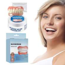 1 Set Soft Silicone Denture Reline Kit, Silicone Relining Denture Set, Upper & Lower Veneers, Comfortable Fit, Easy And Convenient, Suitable For Men & Women Use - trắng - Xem 1