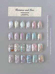 12 Colors Pattern Nail Glue, Canned High Saturation Popular Semi-Solid Nail Polish Glue, Suitable For Nail Salon Special Use - Nhiều màu - Xem 3