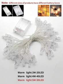 1 Set Of Clip - On Lights For Colored LED Photos,3m/4m/5m, Multifunctional Trunk Light, Lighting ,Use For Hanging Photos, Images, Cards And Notes,Can Be Used In Rooms, Courtyards, Festivals, Anniversaries, Weddings, Birthday Parties - Multicolor - View 14