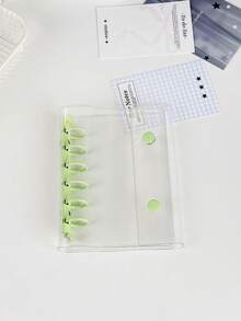 A7透明便携式文件袋，双扣设计，可收纳精美照片，可用作相册，经济实惠，文具、笔记本、贴纸簿、办公用品、学习用品，返校季必备 - 彩色 - 查看 5