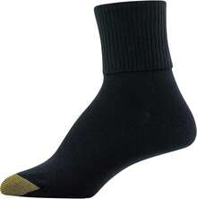 Calcetines de seis piezas con dobladillo giratorio para mujeres Gold Toe - Negro (6 pares) - Ver 6