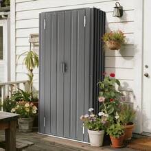 Flamaker Outdoor Storage Metal Vertical Storage Shed - Lockable, Weatherproof Storage For Garden Tools & Pool Supplies, 28 Cuft - 28 Cuft - 查看 1