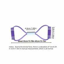 8字形阻力带，瑜伽训练器材，背部锻炼，弹力管胸肌扩张器，适合初学者拉伸腹部、腰部、手臂和腿部，瑜伽和普拉提健身训练，运动户外/健身/训练器材/阻力带是健身的绝佳伴侣 - 彩色 - 查看 5