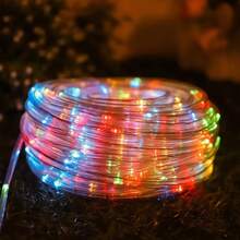 1串50/100/200/300颗LED灯珠，长度7米/12米/22米/32米，太阳能灯串，8种模式，户外照明，适用于花园、后院、露台、围栏、门廊、泳池、树木装饰[太阳能] - 太陽能管燈 - 查看 3