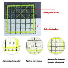 EstiloTendenciaRegla De Corte De Tela AcríLica Cuadrada, De 6 Piezas, Regla De Corte De Tela De AcríLico Transparente Y Regla De Planchado Para Acolchar, Coser (4,5 X 4,5, 6 X 6, 9.5 X 9.5, 12.5 X 12.5 PulgadasCalidad PremiumVersióN Mejorada - 1 - Ver 5