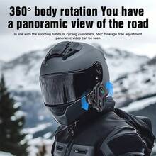 Wireless Motorcycle Helmet Headset, HD Camera, 1080P High-Definition Recording, Riding Photography, 360° Body Rotation, Wireless Playback/Download, Upgraded 600M Long-Range Pressure-Free Intercom, Near-Zero Latency, FM Radio For Global Listening Anytime, Anywhere, 48-Hour Battery Life, Includes 64GB Memory Card. - 摩托車安全帽耳機 - 查看 3