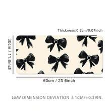 Tấm lót chuột lớn màu đen có nơ, thảm lót bàn chơi game, tấm lót bàn phím lớn, có thể giặt, đế cao su chống trượt, viền may chắc chắn, quà tặng lót chuột, tấm bảo vệ bàn làm việc, tấm lót học tập, nhiều kích cỡ, thảm bàn phím máy tính, tấm lót laptop, phụ kiện bàn làm việc văn phòng, đồ dùng văn phòng, trang trí văn phòng. - Cung đen - Xem 16