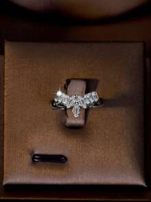 1 Set de Joyería con Decoración Geométrica y de Gota de Agua de Circonita Cúbica, Adecuado como Regalo de Compromiso para Mujeres