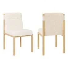 Dining Chairs - Beige + Sherpa - View 4