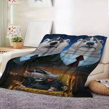 1 Piece Disney &Lt; Zootopia &Gt;   Flannel Blanket - Soft And Warm All-Season Cartoon Pattern, Judy Hopps And Nick Wilde Modern Style, Suitable For Bed, Sofa, Office, Camping, Travel, Ideal Gift For Christmas And Halloween, Disney Blanket - Phong cách - Xem 3
